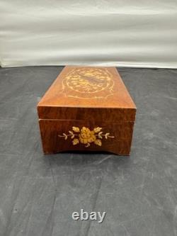 Rare Reuge 3/72 Music Box Sorrento Inlaid Burl Wood Guido Valse 3 Parts 72 Notes