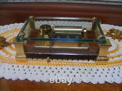 Rare Reuge Music Box Crystal Elegance 1-50 Column Legs Someone to Watch Over Me