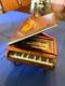 Rare Reuge Music Box Grand Piano Swiss Made Musical Wood Inlay Vtg