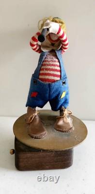 Rare Reuge Music Box Rotating Clown Hand Made Swiss