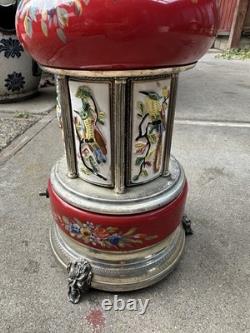Rare Reuge Porcelain Musical Carousel Cigarette Dispenser