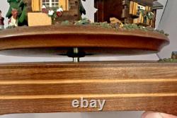 Rare Reuge Vintage Swiss Chalet Village Rotating Scene Musical Movement
