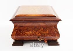 Rare Thorens AD-41 Large Music Box Sorrento Wood Inlay Pre Reuge 11 Disc