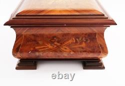 Rare Thorens AD-41 Large Music Box Sorrento Wood Inlay Pre Reuge 11 Disc