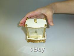 Rare Vintage German Musical Alarm Clock with Swiss Reuge Music Box (Watch Video)