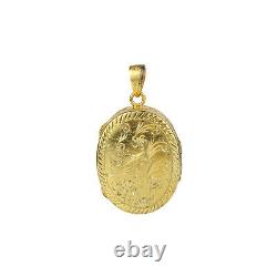 Rare Vintage Italian Vermeil Sterling Silver Reuge Music Box Locket Pendant