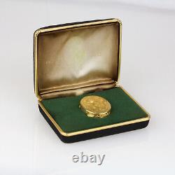 Rare Vintage Italian Vermeil Sterling Silver Reuge Music Box Locket Pendant