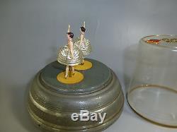 Rare Vintage Pre Reuge Double Dancing Ballerina Music Box (watch The Video)