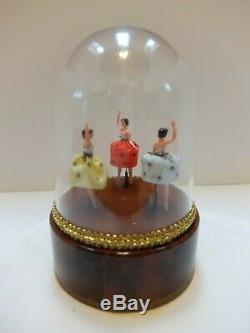 Rare Vintage Reuge Dancing Ballerina Music Box Automaton (watch The Video)