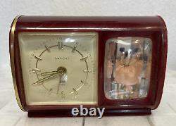 Rare Vintage Reuge Dancing Ballerina Music Box Saxony Mechanical Alarm Clock
