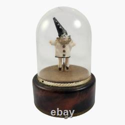Rare Vintage Reuge Dancing Clown Girl Automaton Music Box READ