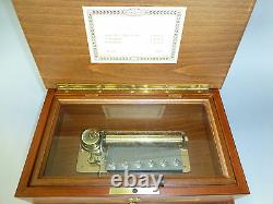 Rare Vintage Reuge Music Box 72 / 3 Beethoven Edition Burled Walnut Wooden Case