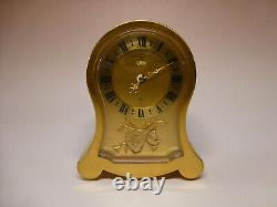 Rare Vintage Reuge Music Box 8 Day Brass Musical Alarm Clock (Watch Video)