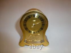 Rare Vintage Reuge Music Box 8 Day Brass Musical Alarm Clock (Watch Video)