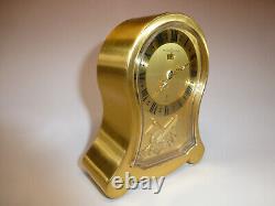 Rare Vintage Reuge Music Box 8 Day Brass Musical Alarm Clock (Watch Video)