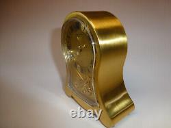 Rare Vintage Reuge Music Box 8 Day Brass Musical Alarm Clock (Watch Video)