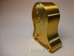 Rare Vintage Reuge Music Box 8 Day Brass Musical Alarm Clock (Watch Video)