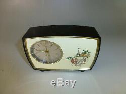 Rare Vintage Reuge Music Box Musical Mechanical Wind Up Alarm Clock New In Box