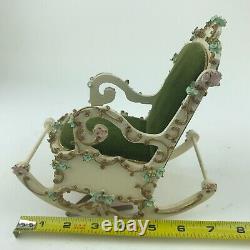 Rare Vintage Reuge Swiss Music Box Automated Rocking Chair Serenade Germany