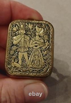 Rare Vintage Reuge Swiss Music Box Keychain Working Mid-Century Gem