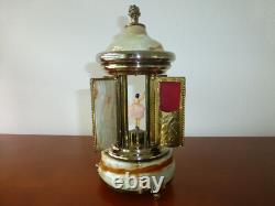 Rare Vintage Swiss Reuge Dancing Ballerina Music Box Carousel Items Holder