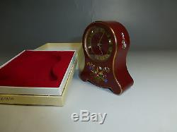 Rare Vintage Swiss Reuge Music Alarm Clock Mechanical Wind Up Clock & Music Box