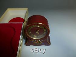 Rare Vintage Swiss Reuge Music Alarm Clock Mechanical Wind Up Clock & Music Box