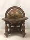 Rare Wooden Old World Globe Reuge Music Box 8 Tall Swiss Movement Italy