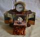 Rare music box automaton ballerina Reuge Swiss clock bakelit mid century vintage