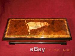 Reuge 144 Note American Bicentennial Music Box Chimes Of Glory Extremely Rare