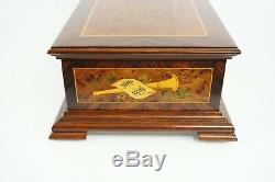 Reuge 144 Note Inlaid Burl Music Box with Horse & Carriage Motif Offenbach VIDEO