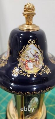 Reuge 1961s Blue Lipstick/Cigarette Musical Carousel Swiss Music Box Mint