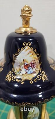 Reuge 1961s Blue Lipstick/Cigarette Musical Carousel Swiss Music Box Mint