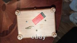 Reuge 36-Key Swiss Music Box Handcrafted Burl Wood Case Mechanical Wind-Up