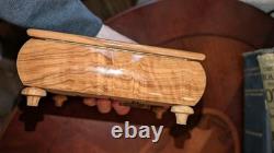 Reuge 36-Key Swiss Music Box Handcrafted Burl Wood Case Mechanical Wind-Up