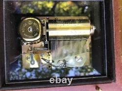 Reuge 36 Note Music Box from 1980 Plays Unchained Melody, Mint Condition with Key