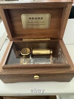 Reuge 36 Note Swiss Music Box Plays Mozart's The Magic Flute MINT Original Box