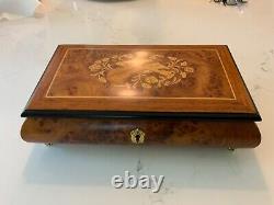 Reuge 36 Note Swiss Music Box Waltz of the Flowers Made in Italy SEE VIDEO