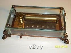 Reuge 3/72 Crystal Glass Music Box Excellent Condition Serial # 18276
