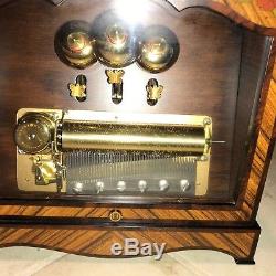 Reuge 3 Song 72 Note Swiss Cylinder Music Box Strauss & Ivanovici