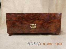 Reuge 3 Tune 50 Note Thuya Wood Music Box Plays Judaica Melodies (see Video)