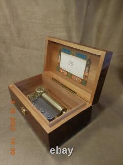 Reuge 3 Tune 50 Note Thuya Wood Music Box Plays Judaica Melodies (see Video)