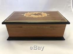 Reuge 4 song 50 note music box, plays Godfather, Love Is A Many Splendored Thing