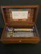Reuge 50 Note 4 Tune Music Box in Inlaid Walnut Case. Hear it Play