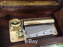 Reuge 50 Note Music box 4 songs Inlaid Wood
