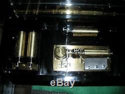 Reuge 5 Cylinder 50 note Music Box in Fancy Cabinet. Recently Serviced and Tuned