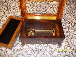 Reuge 72 Note Music And Jewelry Tray New Custom Made One Of A Kind
