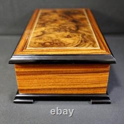 Reuge 72-Note Music Box Ave Maria 3-Part Rosewood Case, Swiss Made Japan JP