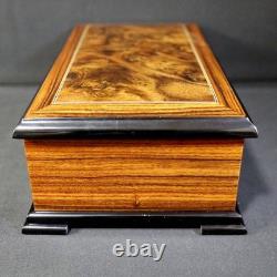 Reuge 72-Note Music Box Ave Maria 3-Part Rosewood Case, Swiss Made Japan JP