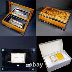 Reuge 72-Note Music Box Ave Maria 3-Part Rosewood Case, Swiss Made Japan JP